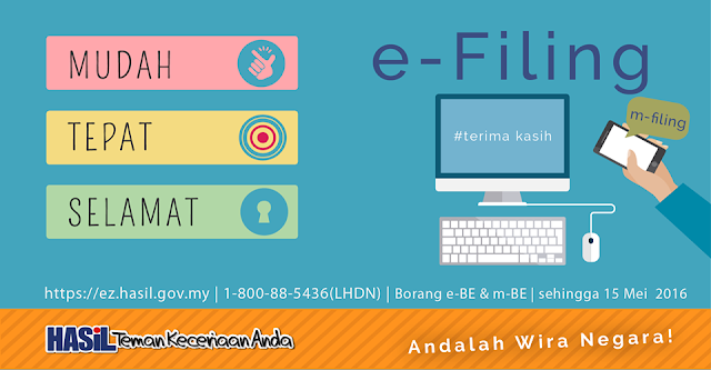 Cara Isi E-Filling Online Borang Cukai Pendapatan LHDN E-Filling Online tarikh akhir hantar