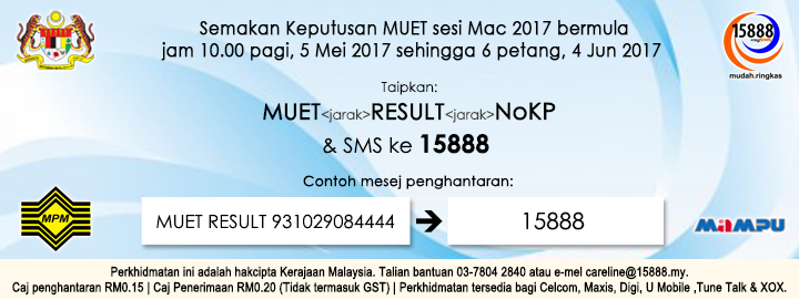 Semakan Keputusan Muet Sesi 1 2020 Online Dan Sms Mac