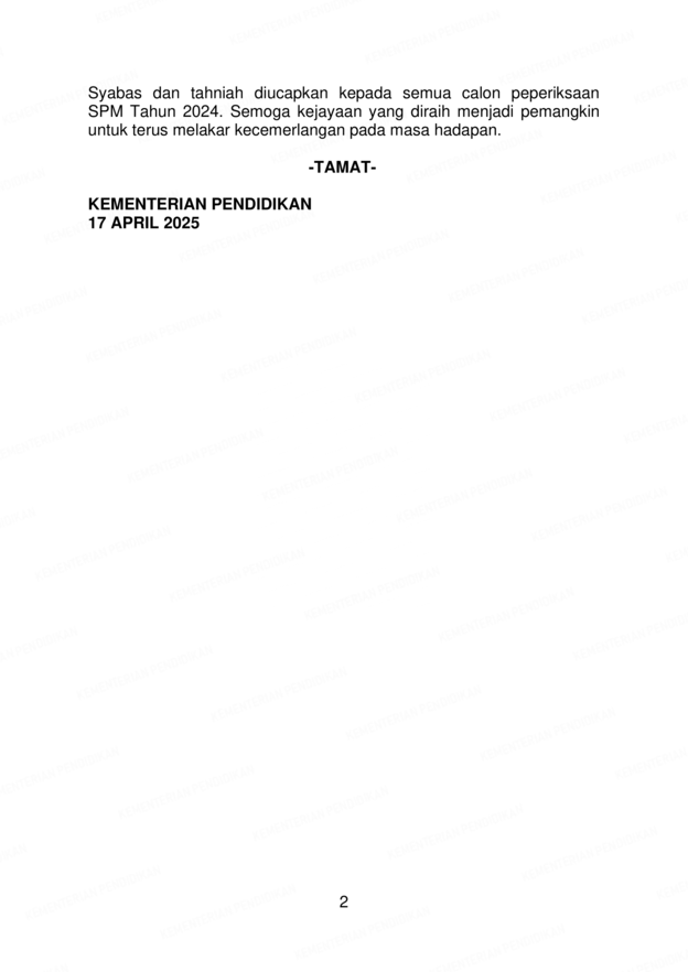 KM Keputusan Peperiksaan Sijil Pelajaran Malaysia Tahun 2024 2 KM Keputusan Peperiksaan Sijil Pelajaran Malaysia Tahun 2024 2