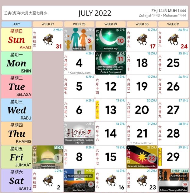 Mei 2022 kuda kalendar Kalendar Kuda